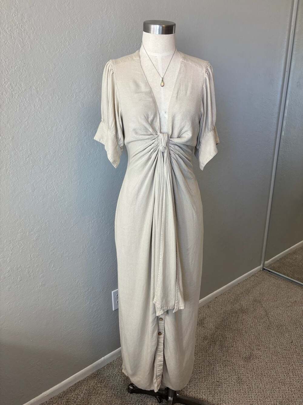 Free People Love of My Life Midi Dress in Oat